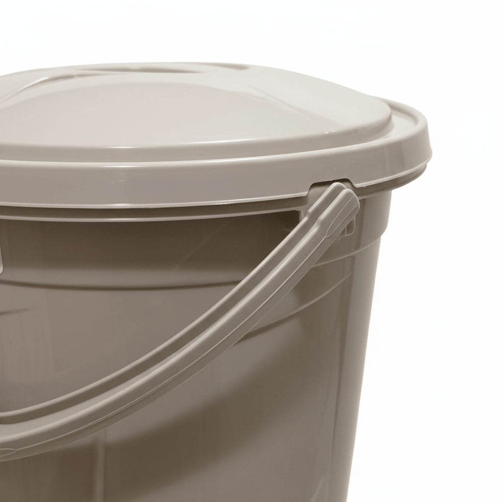 Polytime Plastic Bucket with Lid – 20 Litre - Beige / Grey / White - Al Kabayel Discount CentrePolytime Plastic Bucket with Lid – 20 Litre - Beige / Grey / WhiteBucketsPOLYTIMEAl Kabayel Discount Centre