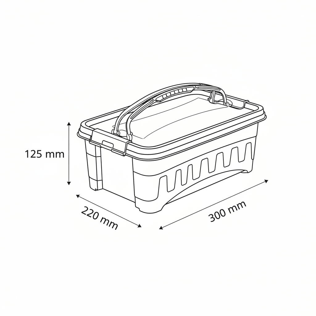 Polytime Rectangular Storage Box with Lid & Handle – 5 Ltr | 300×220×125 mm | Transparent - Al Kabayel Discount CentrePolytime Rectangular Storage Box with Lid & Handle – 5 Ltr | 300×220×125 mm | TransparentOrganizers & AccessoriesPOLYTIMEAl Kabayel Discount Centre