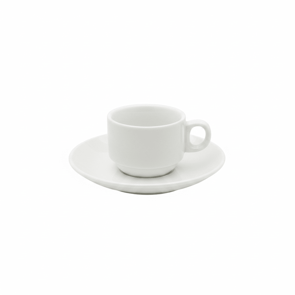 Porceletta White Ceramic Cup & Saucer Set — 80ml - Al Kabayel Discount CentrePorceletta White Ceramic Cup & Saucer Set — 80mlTea/Coffee SetsPORCELETTAAl Kabayel Discount Centre