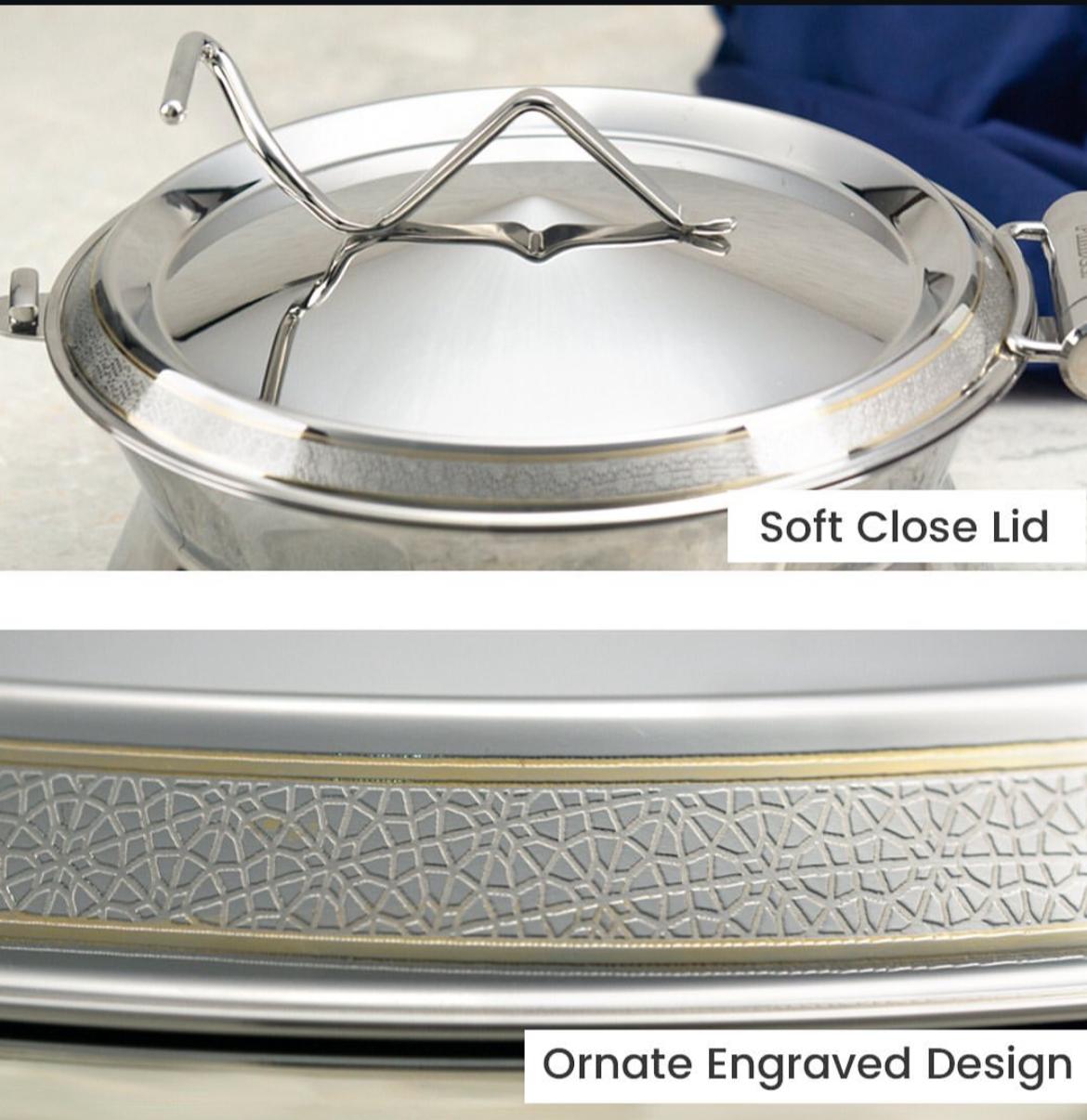 PRADEEP Sabina Hotpot 2500ml, Ornate Engraved Design, Silver - Al Kabayel Discount CentrePRADEEP Sabina Hotpot 2500ml, Ornate Engraved Design, SilverCasseroles & Stock PotsAl Kabayel Discount CentreAl Kabayel Discount Centre