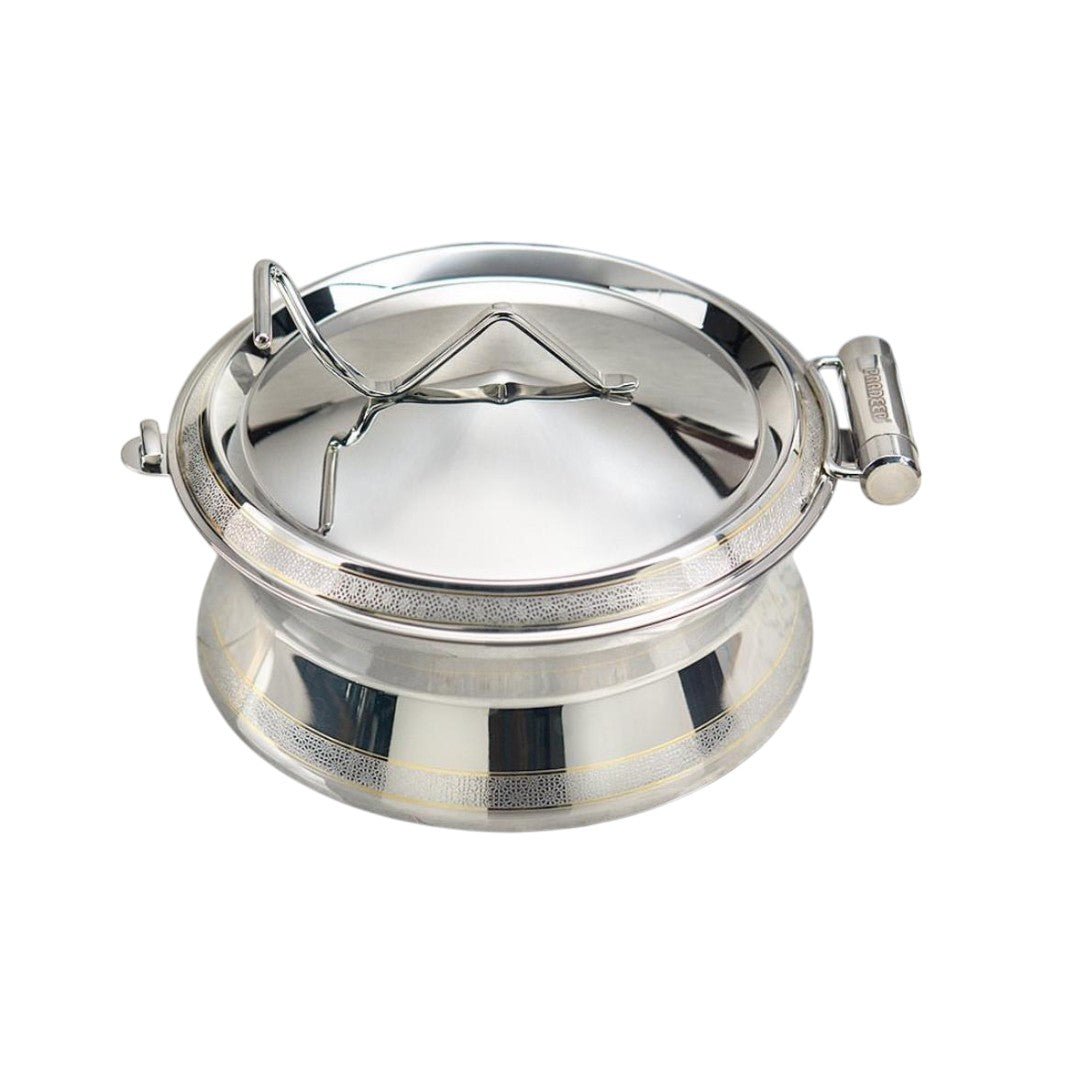 PRADEEP Sabina Hotpot 2500ml, Ornate Engraved Design, Silver - Al Kabayel Discount CentrePRADEEP Sabina Hotpot 2500ml, Ornate Engraved Design, SilverCasseroles & Stock PotsAl Kabayel Discount CentreAl Kabayel Discount Centre