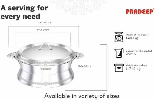 Pradeep Sabina Hotpot 2500ML - Al Kabayel Discount CentrePradeep Sabina Hotpot 2500MLCasserolesPRADEEPAl Kabayel Discount Centre