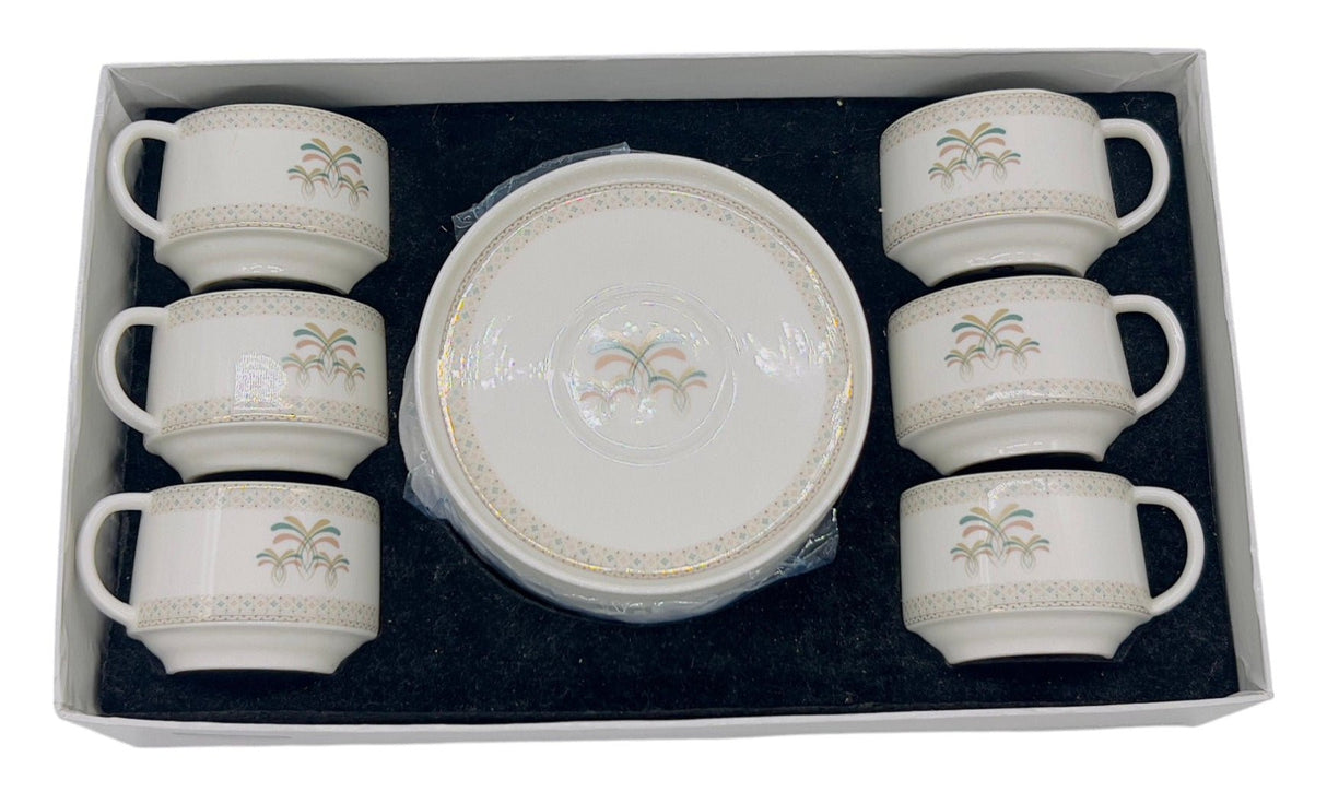 PREMIER 6pcs Ceramic Coffee Cup and Saucer Set 200ml, Elegent Multicolour Design - Al Kabayel Discount CentrePREMIER 6pcs Ceramic Coffee Cup and Saucer Set 200ml, Elegent Multicolour DesignTea SetsPREMIERAl Kabayel Discount Centre