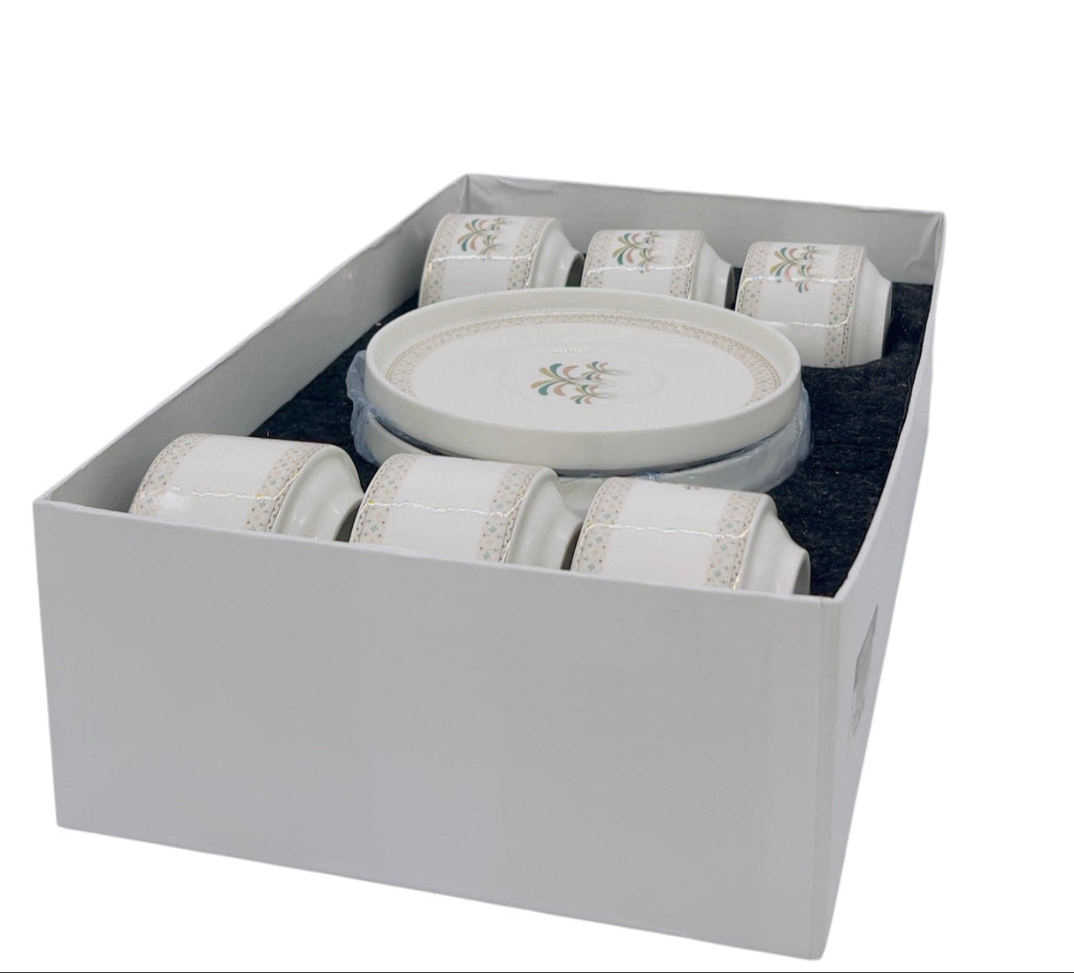 PREMIER 6pcs Ceramic Coffee Cup and Saucer Set 200ml, Elegent Multicolour Design - Al Kabayel Discount CentrePREMIER 6pcs Ceramic Coffee Cup and Saucer Set 200ml, Elegent Multicolour DesignTea SetsPREMIERAl Kabayel Discount Centre