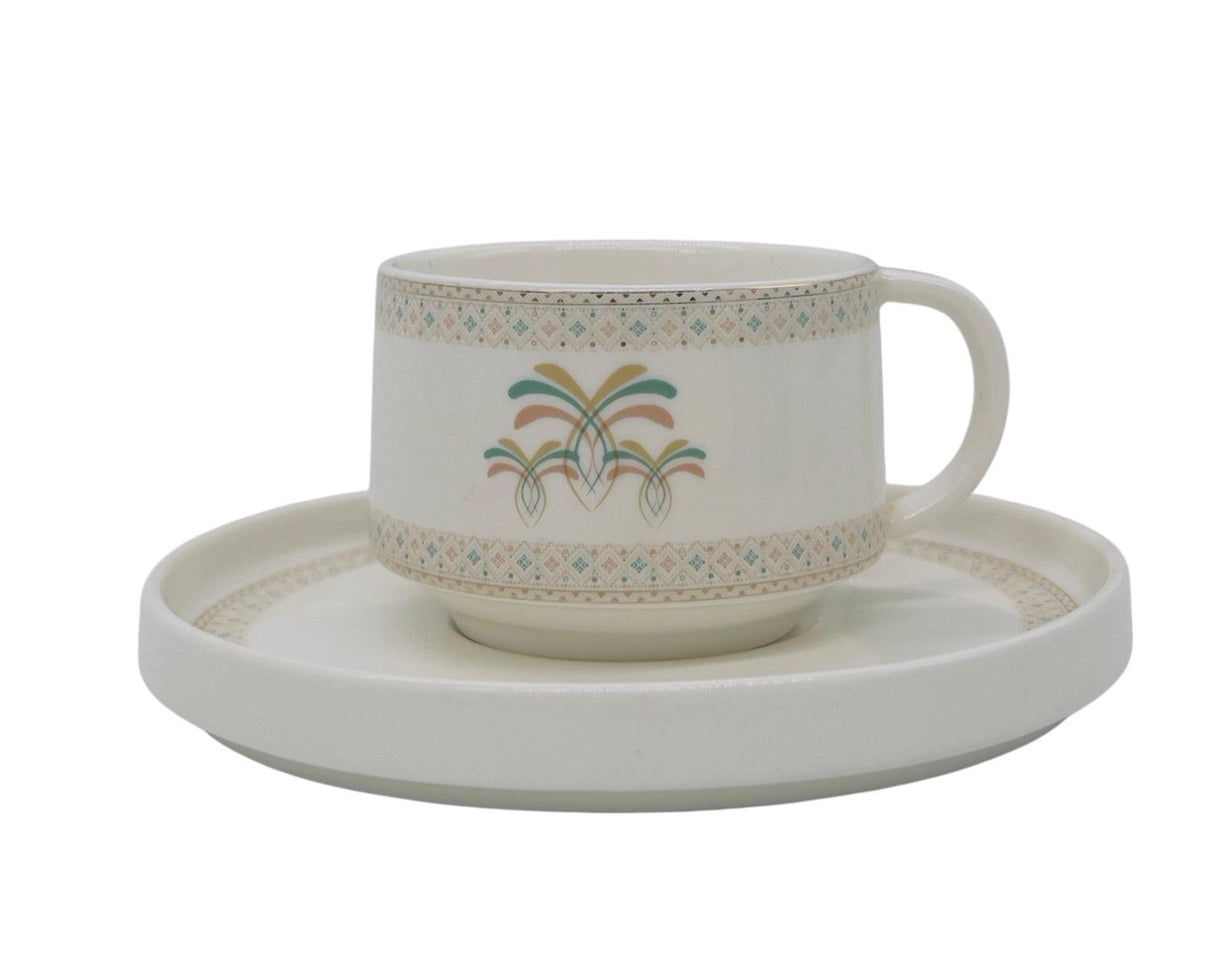 PREMIER 6pcs Ceramic Coffee Cup and Saucer Set 200ml, Elegent Multicolour Design - Al Kabayel Discount CentrePREMIER 6pcs Ceramic Coffee Cup and Saucer Set 200ml, Elegent Multicolour DesignTea SetsPREMIERAl Kabayel Discount Centre