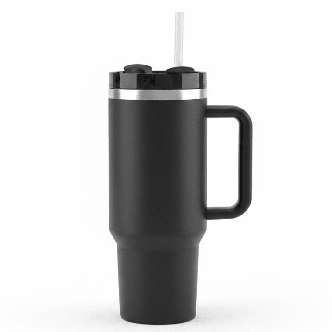 Premium Black Stainless Steel Vacuum Insulated Bottle with Handle – 26 cm - Al Kabayel Discount CentrePremium Black Stainless Steel Vacuum Insulated Bottle with Handle – 26 cmWater BottlesAKDCAl Kabayel Discount Centre