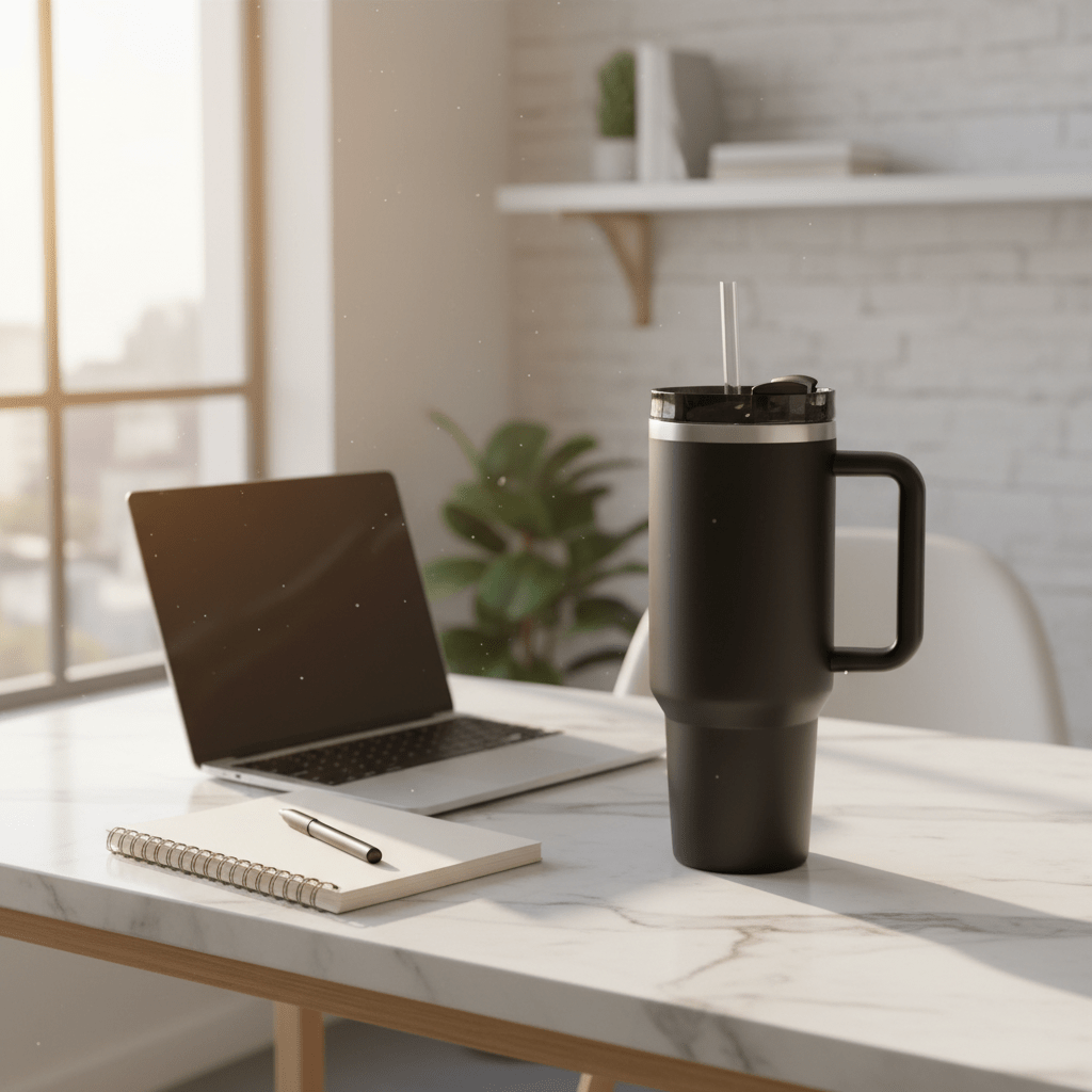 Premium Black Stainless Steel Vacuum Insulated Bottle with Handle – 26 cm - Al Kabayel Discount CentrePremium Black Stainless Steel Vacuum Insulated Bottle with Handle – 26 cmWater BottlesAKDCAl Kabayel Discount Centre