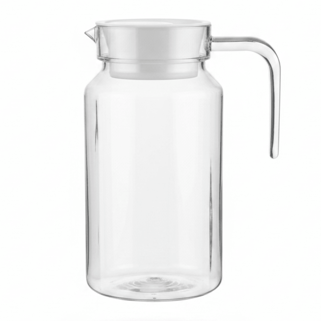Premium Clear Acrylic Water Jug with White Lid | 20cm | - Al Kabayel Discount CentrePremium Clear Acrylic Water Jug with White Lid | 20cm |JugsAKDCAl Kabayel Discount Centre