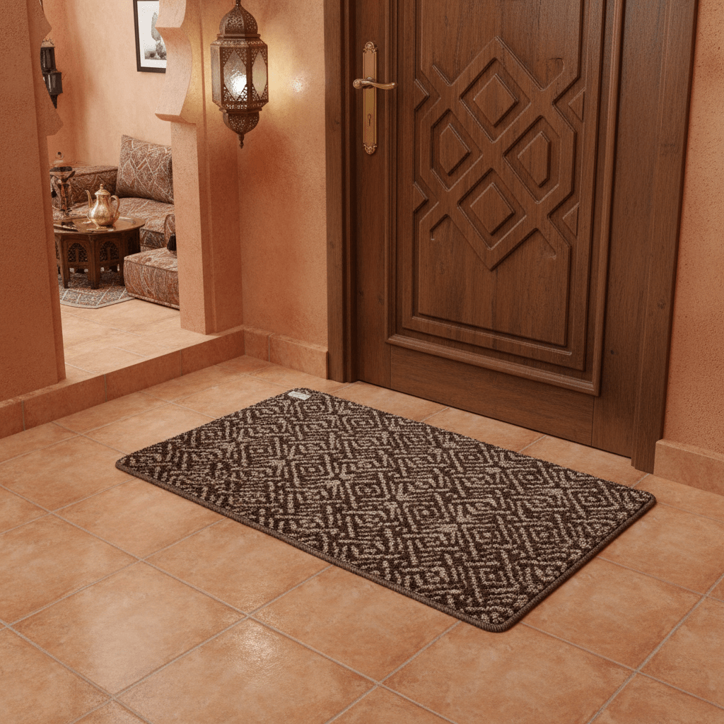 Premium Geometric Diamond Pattern Rectangle Door Mat | Anti-Slip Entrance Rug for Home, Kitchen & Entryway | 68 × 44 cm | Brown & Beige Woven Design - Al Kabayel Discount CentrePremium Geometric Diamond Pattern Rectangle Door Mat | Anti-Slip Entrance Rug for Home, Kitchen & Entryway | 68 × 44 cm | Brown & Beige Woven DesignDoormatsAKDCAl Kabayel Discount Centre