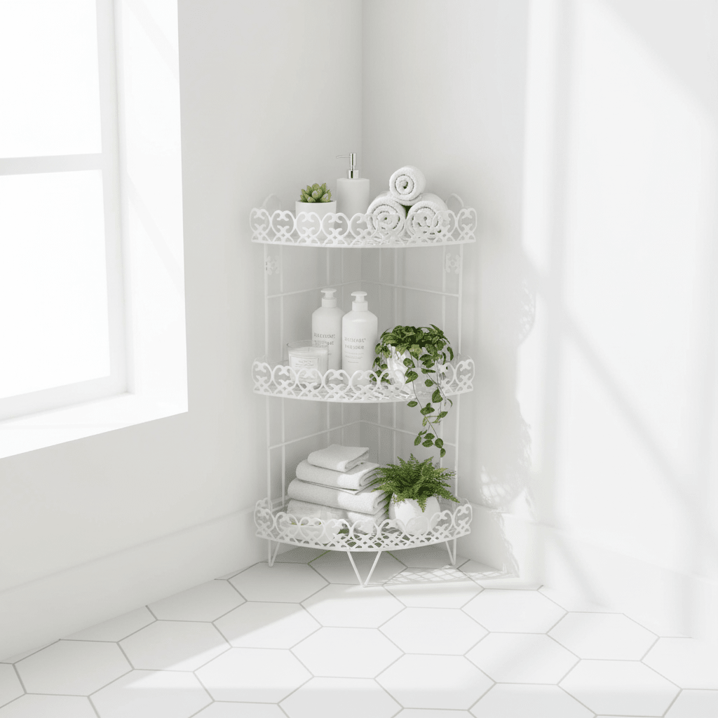 Premium White Metal 3 - Tier Storage Rack for Kitchen Bathroom and Home Organization – 60 cm - Al Kabayel Discount CentrePremium White Metal 3 - Tier Storage Rack for Kitchen Bathroom and Home Organization – 60 cmOrganizers & AccessoriesAKDCAl Kabayel Discount Centre