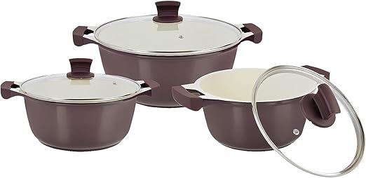 Prestige Cast Aluminium Ceramic Non Stick Cookware Set, Purple, 6 Piece, PR80955 - Al Kabayel Discount CentrePrestige Cast Aluminium Ceramic Non Stick Cookware Set, Purple, 6 Piece, PR80955Cookware SetPRESTIGEAl Kabayel Discount Centre