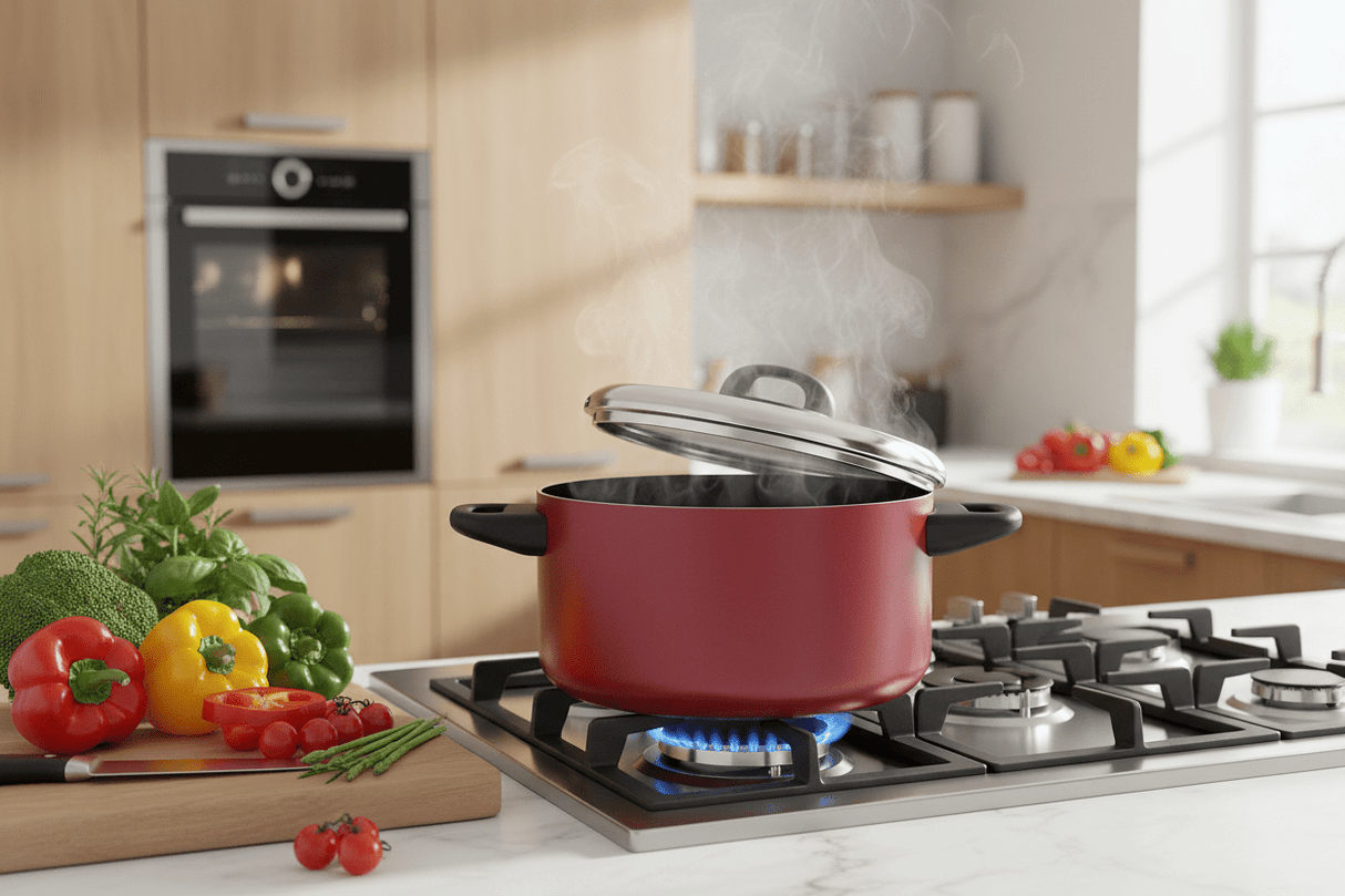 Prestige Classique 22cm Stockpot – Durable Non - Stick Cooking Pot, Red (PR21252) - Al Kabayel Discount CentrePrestige Classique 22cm Stockpot – Durable Non - Stick Cooking Pot, Red (PR21252)CasserolesPRESTIGEAl Kabayel Discount Centre