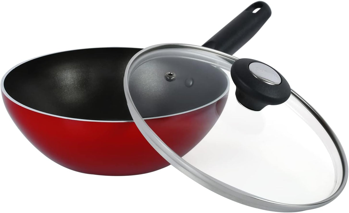 Prestige Classique Covered Wok, 20 cm, Red - Al Kabayel Discount CentrePrestige Classique Covered Wok, 20 cm, RedFrying Pans & SkilletsPRESTIGEAl Kabayel Discount Centre