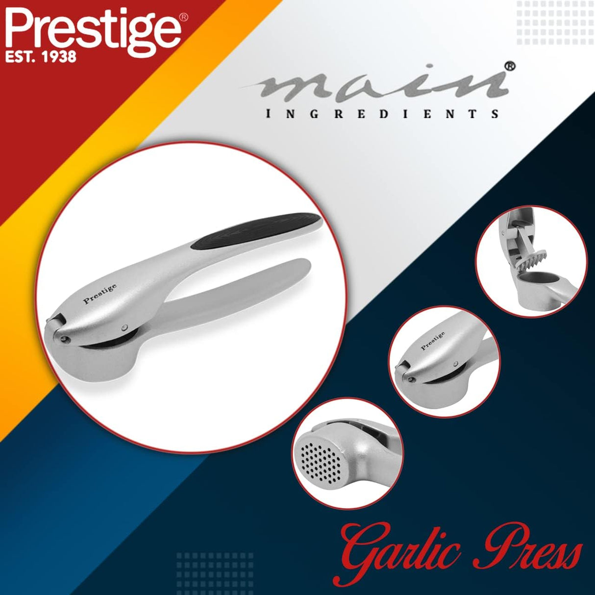 Prestige Garlic Press | Rust Proof & Dishwasher Safe Garlic Mincer | PR42406 - Al Kabayel Discount CentrePrestige Garlic Press | Rust Proof & Dishwasher Safe Garlic Mincer | PR42406Garlic PressesPRESTIGEAl Kabayel Discount Centre