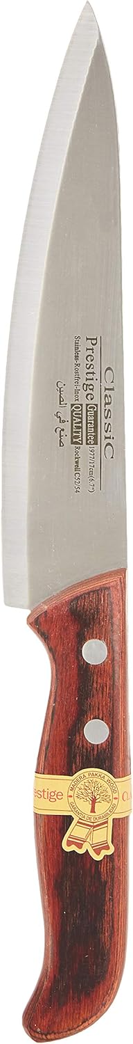 Prestige Knife Set Of 6 Pieces With Wooden Stand - Brown&Silver - Al Kabayel Discount CentrePrestige Knife Set Of 6 Pieces With Wooden Stand - Brown&SilverKitchen Utensils & GadgetsPRESTIGEAl Kabayel Discount Centre