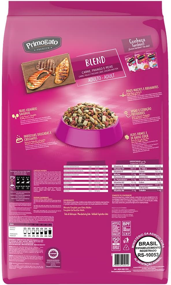 Primogato Premium Dry Cat Food Blend 1 Kg, Beef, Chicken & Fish - Al Kabayel Discount CentrePrimogato Premium Dry Cat Food Blend 1 Kg, Beef, Chicken & FishPet SuppliesPRIMOGATOAl Kabayel Discount Centre