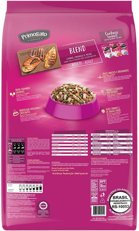 Primogato Premium Dry Cat Food Blend 1 Kg, Beef, Chicken & Fish - Al Kabayel Discount CentrePrimogato Premium Dry Cat Food Blend 1 Kg, Beef, Chicken & FishPet SuppliesPRIMOGATOAl Kabayel Discount Centre