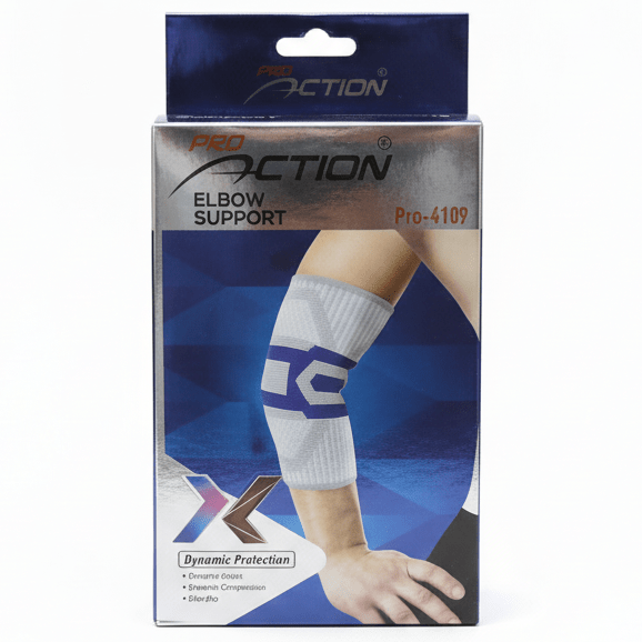 Pro Action Elbow Support – Gray/Blue | Dynamic Compression Brace (Pro - 4109) - Al Kabayel Discount CentrePro Action Elbow Support – Gray/Blue | Dynamic Compression Brace (Pro - 4109)Sports & FitnessPRO ACTIONAl Kabayel Discount Centre