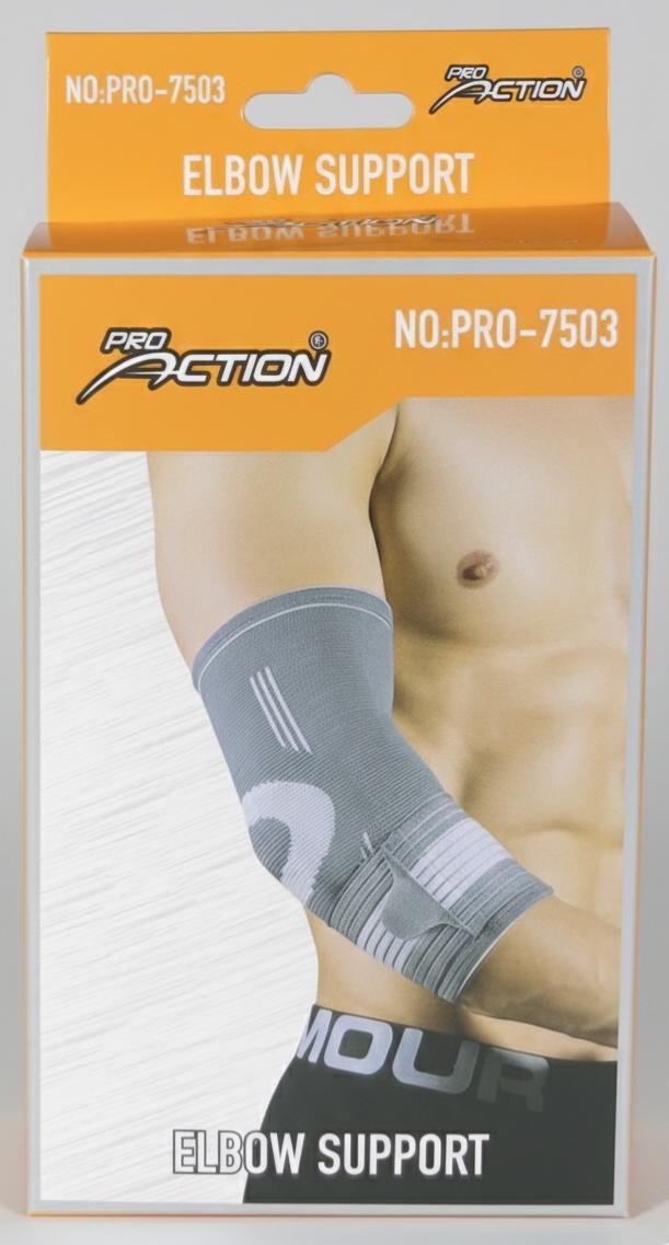 Pro Action Elbow Support, Suitable for Sports, Athletic Activities, 70% Nylon - 30% Spandex, Pro - 7503 - Al Kabayel Discount CentrePro Action Elbow Support, Suitable for Sports, Athletic Activities, 70% Nylon - 30% Spandex, Pro - 7503Sports, Fitness & OutdoorsPRO ACTIONAl Kabayel Discount Centre