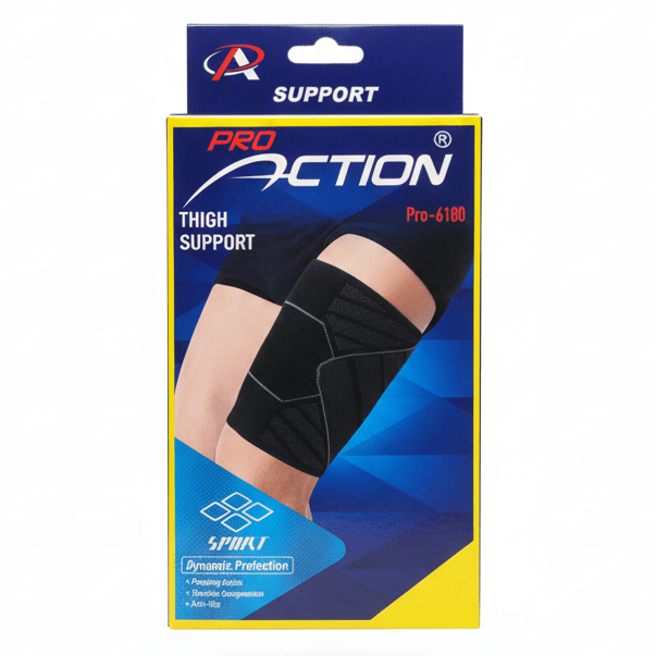 Pro Action Thigh Support – Dynamic Compression Brace | Black (Pro - 6180) - Al Kabayel Discount CentrePro Action Thigh Support – Dynamic Compression Brace | Black (Pro - 6180)Sports & FitnessPRO ACTIONAl Kabayel Discount Centre