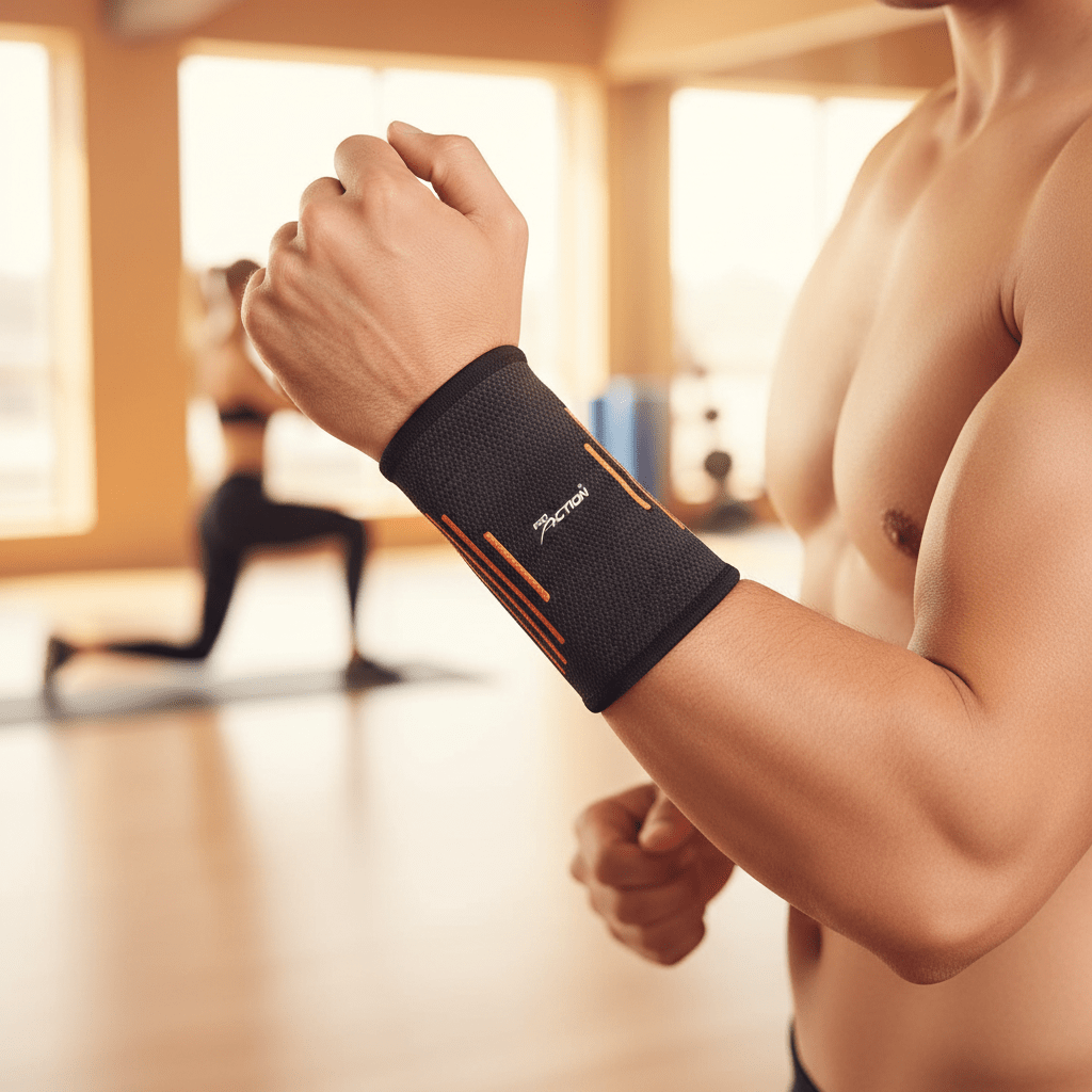 Pro Action Wrist Support – Breathable Compression Brace | Black (PRO - 7109) - Al Kabayel Discount CentrePro Action Wrist Support – Breathable Compression Brace | Black (PRO - 7109)Sports & FitnessPRO ACTIONAl Kabayel Discount Centre