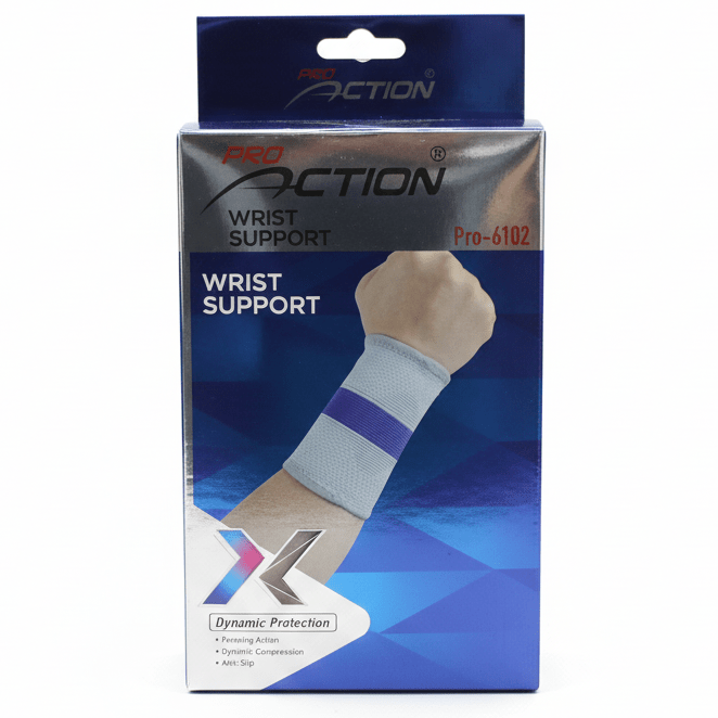 Pro Action Wrist Support | Dynamic Compression Brace | Gray/Blue | Pro - 6102 - Al Kabayel Discount CentrePro Action Wrist Support | Dynamic Compression Brace | Gray/Blue | Pro - 6102Sports & FitnessPRO ACTIONAl Kabayel Discount Centre