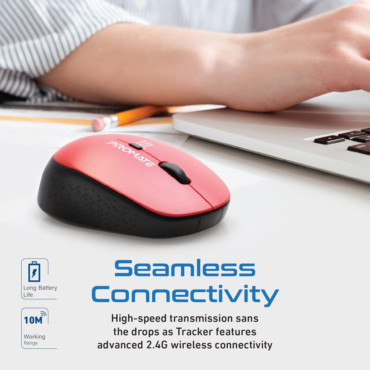 Promate 2.4G Wireless Mouse, Professional Precision Tracking Comfort Grip Mouse with USB Nano Receiver, 10m Range, 800/1200/1600 DPI Switch and 4 Functional Buttons - Al Kabayel Discount CentrePromate 2.4G Wireless Mouse, Professional Precision Tracking Comfort Grip Mouse with USB Nano Receiver, 10m Range, 800/1200/1600 DPI Switch and 4 Functional ButtonsElectronic AppliancesPROMATEAl Kabayel Discount Centre