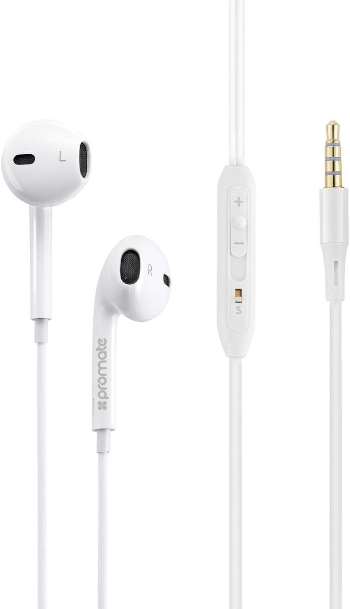 Promate Earphones, In - Ear 3.5mm Universal Crystal Sound and Noise Isolating Earbuds with In - Line Remote Volume Control and Built - In Mic for Smartphones, PC, Tablets, Laptops, GearPod - IS2 White - Al Kabayel Discount CentrePromate Earphones, In - Ear 3.5mm Universal Crystal Sound and Noise Isolating Earbuds with In - Line Remote Volume Control and Built - In Mic for Smartphones, PC, Tablets, Laptops, GearPod - IS2 WhiteElectronic AppliancesPROMATEAl Kabayel Discount Centre