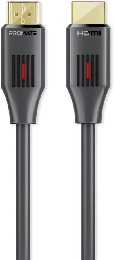PROMATE HDMI 2.0 Cable, 4K@60Hz HDMI to HDMI Slim 3meter Cable, 18Gbps Bandwidth, Ethernet Support and Gold - Plated Connectors, ProLink4K60 - 300 - Al Kabayel Discount CentrePROMATE HDMI 2.0 Cable, 4K@60Hz HDMI to HDMI Slim 3meter Cable, 18Gbps Bandwidth, Ethernet Support and Gold - Plated Connectors, ProLink4K60 - 300Cords & AdaptersPROMATEAl Kabayel Discount Centre