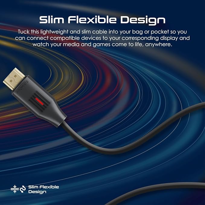 PROMATE HDMI 2.0 Cable, 4K@60Hz HDMI to HDMI Slim 5meter Cable, ProLink4K60 - 500 - Al Kabayel Discount CentrePROMATE HDMI 2.0 Cable, 4K@60Hz HDMI to HDMI Slim 5meter Cable, ProLink4K60 - 500Cords & AdaptersPROMATEAl Kabayel Discount Centre