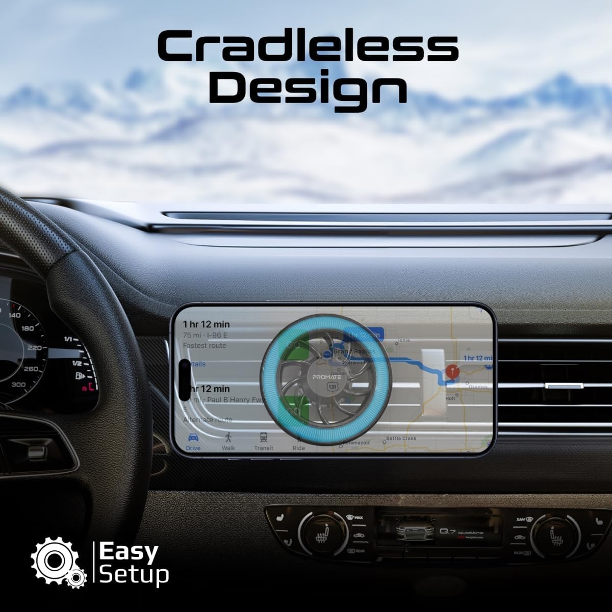 PROMATE Magnetic Car Mount, Universal Magnetic Ring AC Vent Mount Holder with N52 Powerful Magnets, 360 Degree Rotation, Multi - Angle Support, ClipMount - Al Kabayel Discount CentrePROMATE Magnetic Car Mount, Universal Magnetic Ring AC Vent Mount Holder with N52 Powerful Magnets, 360 Degree Rotation, Multi - Angle Support, ClipMountCords & AdaptersPROMATEAl Kabayel Discount Centre