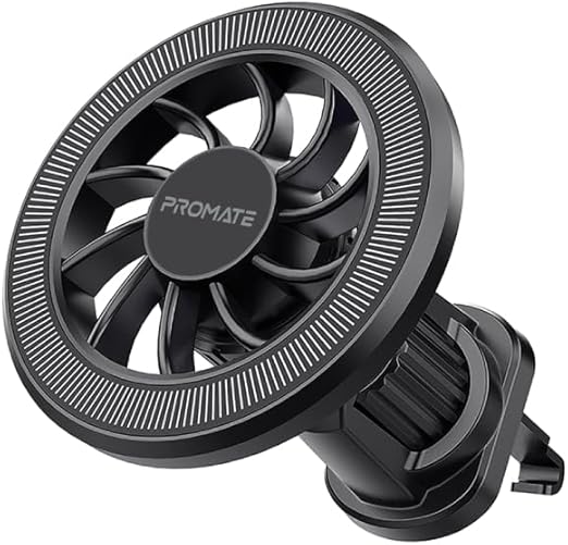 PROMATE Magnetic Car Mount, Universal Magnetic Ring AC Vent Mount Holder with N52 Powerful Magnets, 360 Degree Rotation, Multi - Angle Support, ClipMount - Al Kabayel Discount CentrePROMATE Magnetic Car Mount, Universal Magnetic Ring AC Vent Mount Holder with N52 Powerful Magnets, 360 Degree Rotation, Multi - Angle Support, ClipMountCords & AdaptersPROMATEAl Kabayel Discount Centre