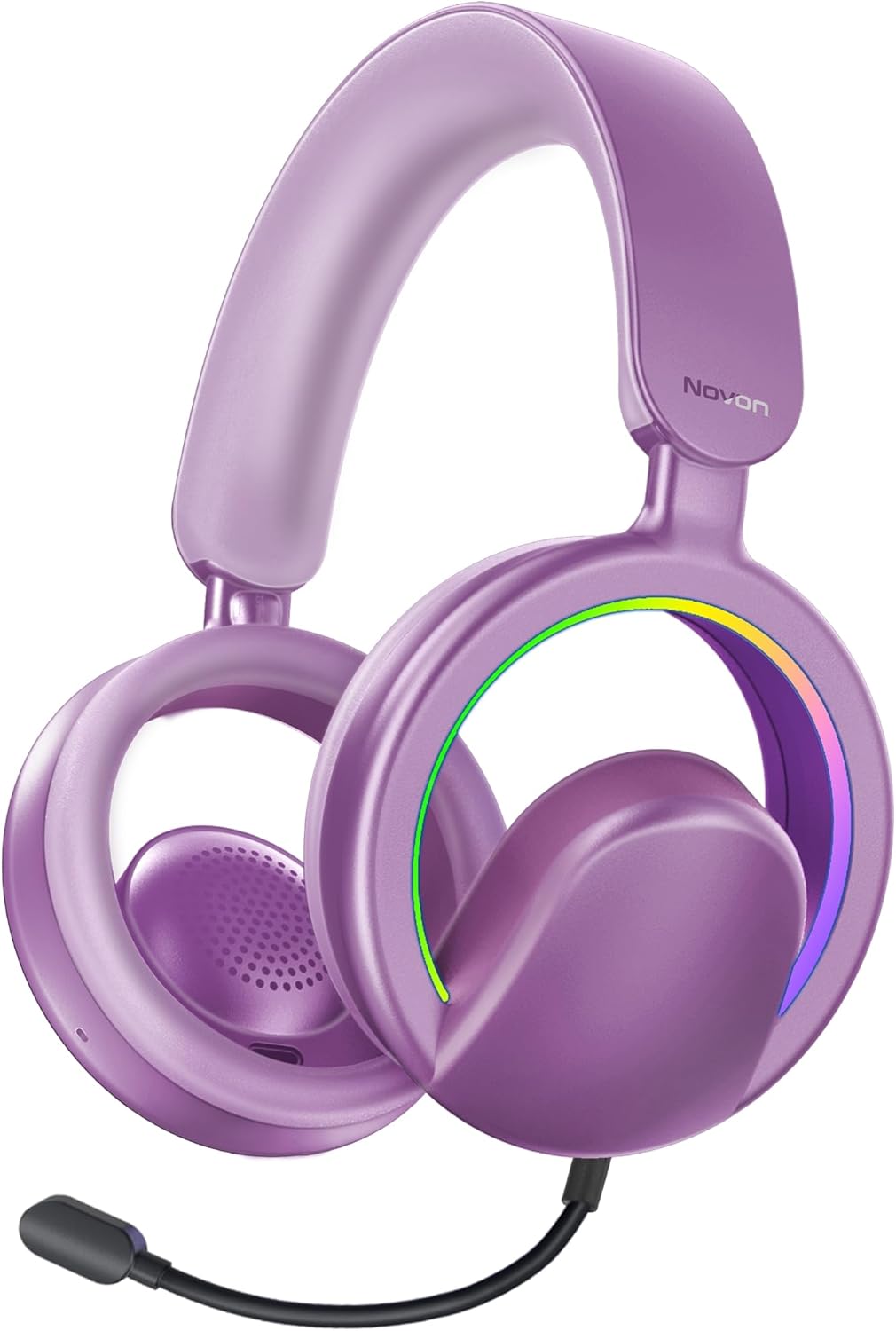 Promate Novon Open - Ear Bluetooth Headphones with Detachable Mic, RGB Light Modes, 40mm Dynamic Drivers, 20H Battery, Bluetooth v6.0, ABS - PC Build for Gaming, Workouts, and Streaming Purple - Al Kabayel Discount CentrePromate Novon Open - Ear Bluetooth Headphones with Detachable Mic, RGB Light Modes, 40mm Dynamic Drivers, 20H Battery, Bluetooth v6.0, ABS - PC Build for Gaming, Workouts, and Streaming PurpleElectronic AppliancesPROMATEAl Kabayel Discount Centre