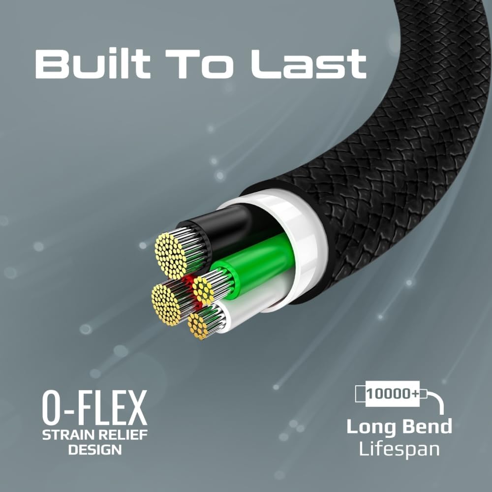 Promate Super - Flexible 60W USB - C to USB - C Fast Charging Cable (3M) PD 3A Type - C Charger Cord for iPhone 15 16 17, Tablets, Laptops, MacBook, iPad Pro, Samsung S24 S25 S26 ZFold7, Pixel - Black - Al Kabayel Discount CentrePromate Super - Flexible 60W USB - C to USB - C Fast Charging Cable (3M) PD 3A Type - C Charger Cord for iPhone 15 16 17, Tablets, Laptops, MacBook, iPad Pro, Samsung S24 S25 S26 ZFold7, Pixel - BlackCords & AdaptersPROMATEAl Kabayel Discount Centre