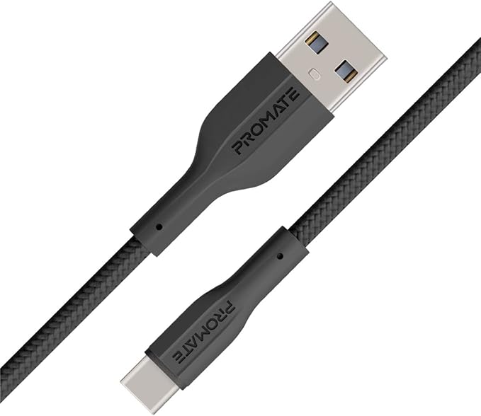 PROMATE Super Flexible USB to USB - C Cable, Type - C 1meter Charging Cable with 2A Fast Charging, 480 Mbps Data Sync, XCord - AC Black - Al Kabayel Discount CentrePROMATE Super Flexible USB to USB - C Cable, Type - C 1meter Charging Cable with 2A Fast Charging, 480 Mbps Data Sync, XCord - AC BlackCords & AdaptersPROMATEAl Kabayel Discount Centre
