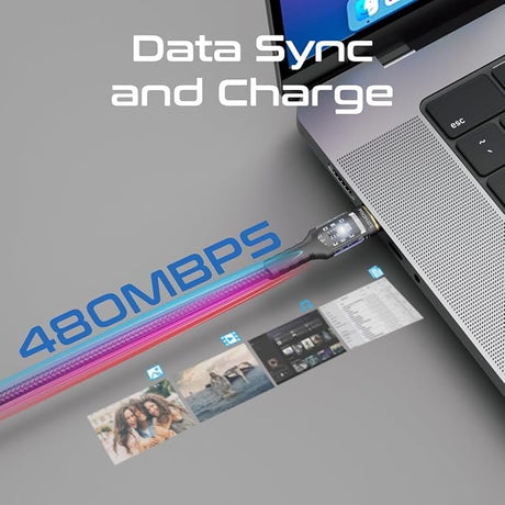 PROMATE USB - C to USB - C Cable, 1.2meter Fast - Charging 100W, LED, 480Mbps Data Sync, LucidLine - CC120 Black - Al Kabayel Discount CentrePROMATE USB - C to USB - C Cable, 1.2meter Fast - Charging 100W, LED, 480Mbps Data Sync, LucidLine - CC120 BlackCords & AdaptersPROMATEAl Kabayel Discount Centre