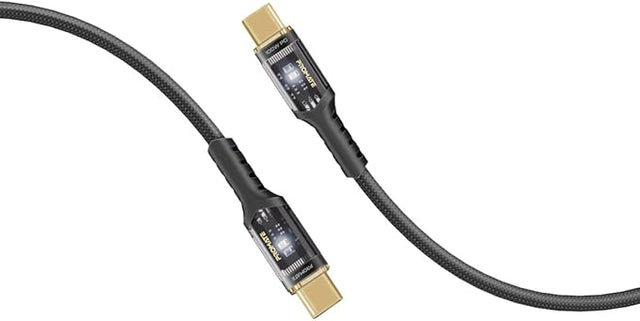 PROMATE USB - C to USB - C Cable, 1.2meter Fast - Charging 100W, LED, 480Mbps Data Sync, LucidLine - CC120 Black - Al Kabayel Discount CentrePROMATE USB - C to USB - C Cable, 1.2meter Fast - Charging 100W, LED, 480Mbps Data Sync, LucidLine - CC120 BlackCords & AdaptersPROMATEAl Kabayel Discount Centre
