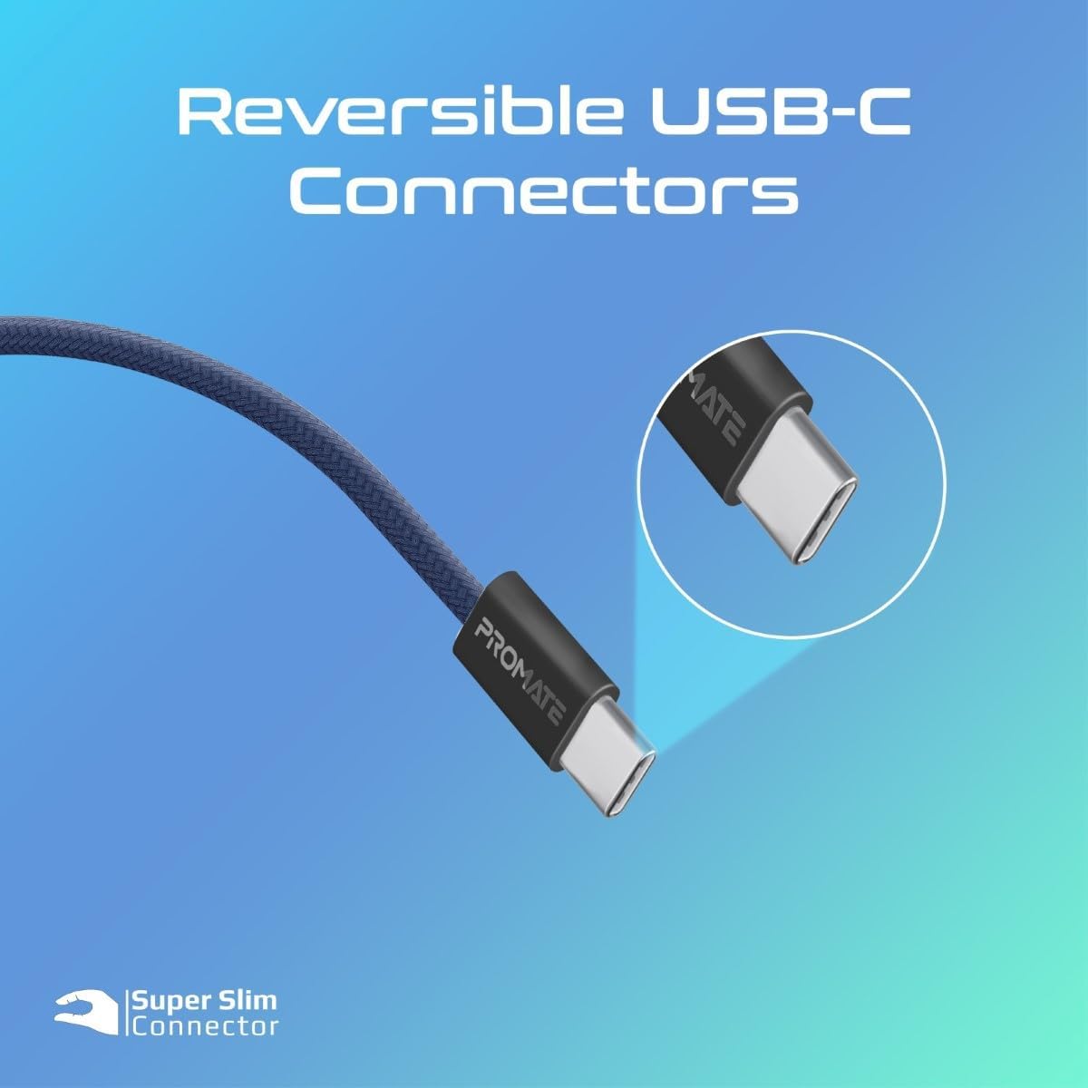 Promate USB - C to USB - C Cable, Premium 60W Power Delivery Fast Charging Cable, 480Mbps Data Sync, 200cm Anti - Tangle Nylon Braided Cord for iPhone 17, Galaxy S25, iPad Air, Dell, ECOLINE - CC200.NAVY - Al Kabayel Discount CentrePromate USB - C to USB - C Cable, Premium 60W Power Delivery Fast Charging Cable, 480Mbps Data Sync, 200cm Anti - Tangle Nylon Braided Cord for iPhone 17, Galaxy S25, iPad Air, Dell, ECOLINE - CC200.NAVYCords & AdaptersPROMATEAl Kabayel Discount Centre