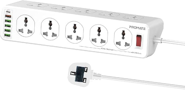 PROMATE3Meter Power Strip with USB Charging Ports, Universal 10 AC Outlets Surge Protect Extension with 20W USB - C Power Delivery Port, 18W QC 3.0 Port, 4 USB IntelliCharge Ports - Al Kabayel Discount CentrePROMATE3Meter Power Strip with USB Charging Ports, Universal 10 AC Outlets Surge Protect Extension with 20W USB - C Power Delivery Port, 18W QC 3.0 Port, 4 USB IntelliCharge PortsCords & AdaptersPROMATEAl Kabayel Discount Centre