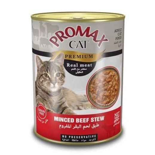 PROMAX Premium Cat Food, Minced Beef Stew, 400g Can - Al Kabayel Discount CentrePROMAX Premium Cat Food, Minced Beef Stew, 400g CanPet SuppliesPROMAXAl Kabayel Discount Centre