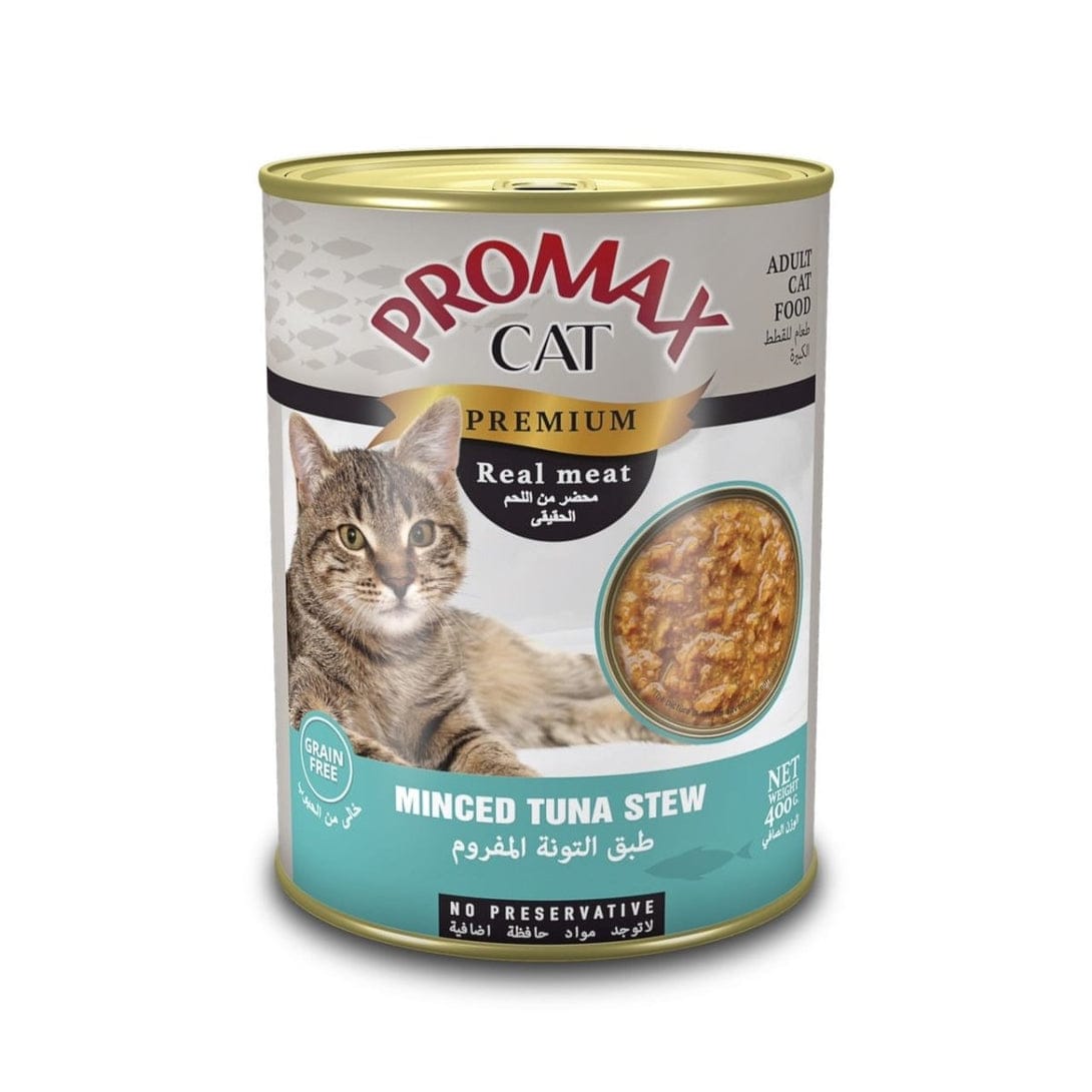 PROMAX Premium Cat Food, Minced Tuna Stew, 400g Can - Al Kabayel Discount CentrePROMAX Premium Cat Food, Minced Tuna Stew, 400g CanPet SuppliesPROMAXAl Kabayel Discount Centre