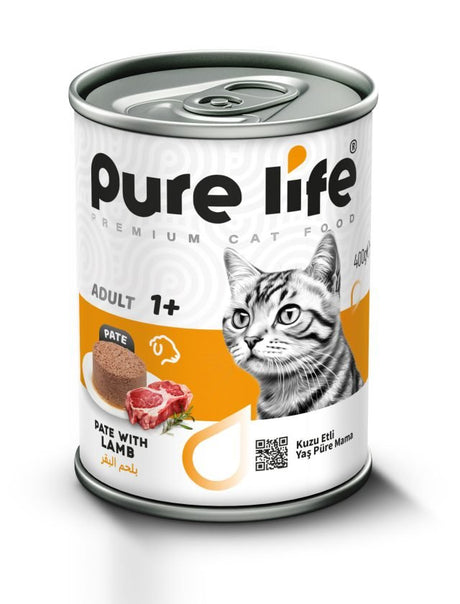 PURE LIFE Premium Adult Cat Food 1+, Classic Lamb Pâté, 400g Can - Al Kabayel Discount CentrePURE LIFE Premium Adult Cat Food 1+, Classic Lamb Pâté, 400g CanPet SuppliesPURE LIFEAl Kabayel Discount Centre