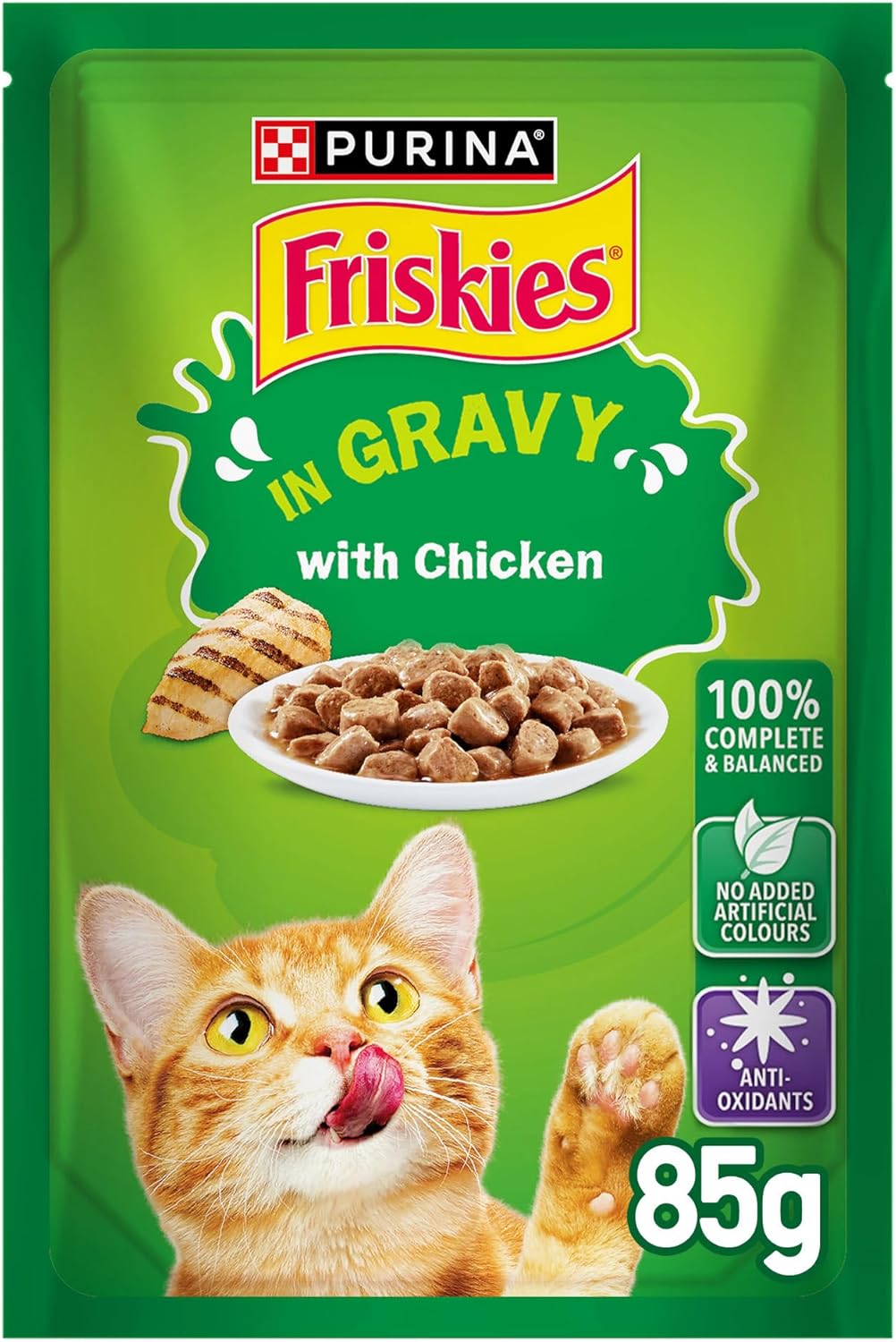 Purina Friskies Chicken Chunks In Gravy Wet Cat Food Pouch 85G - Al Kabayel Discount CentrePurina Friskies Chicken Chunks In Gravy Wet Cat Food Pouch 85GPet SuppliesPURINA FRISKIESAl Kabayel Discount Centre