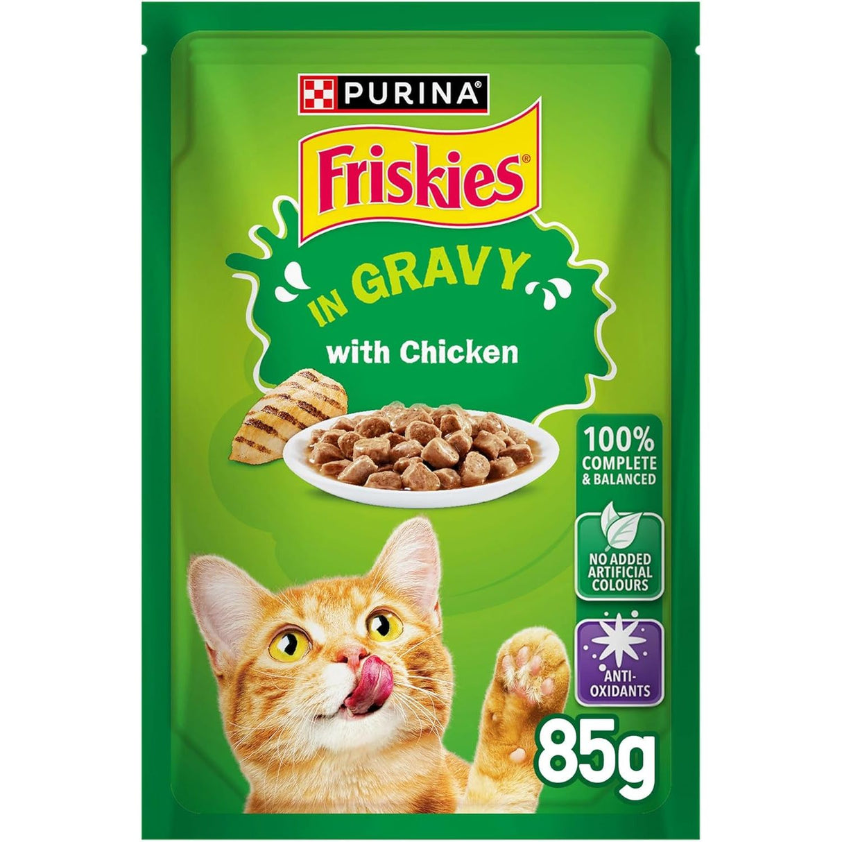 Purina Friskies Chicken Chunks In Gravy Wet Cat Food Pouch 85G - Al Kabayel Discount CentrePurina Friskies Chicken Chunks In Gravy Wet Cat Food Pouch 85GPet SuppliesPURINA FRISKIESAl Kabayel Discount Centre