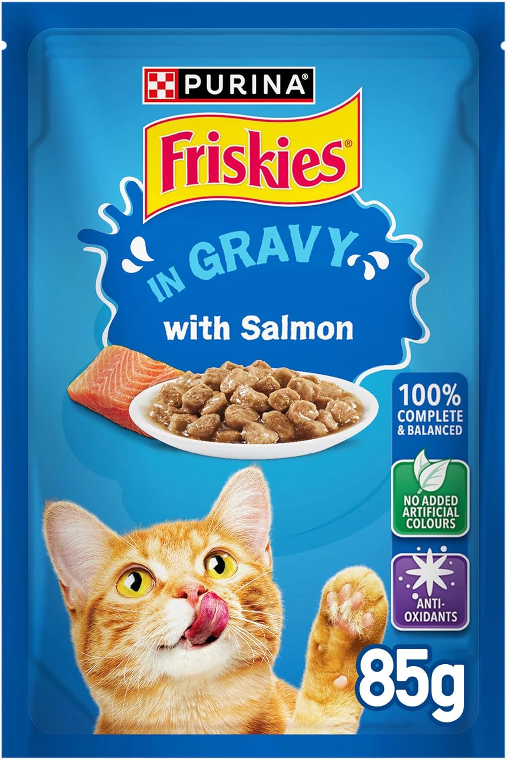 Purina Friskies Salmon Chunks in Gravy Wet Cat Food Pouch 85g - Al Kabayel Discount CentrePurina Friskies Salmon Chunks in Gravy Wet Cat Food Pouch 85gPet SuppliesPURINA FRISKIESAl Kabayel Discount Centre