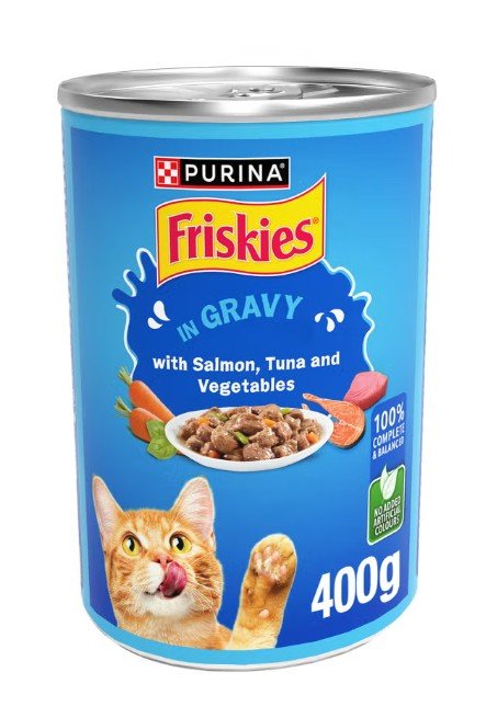 Purina Friskies Salmon, Tuna & Vegetables in Gravy Cat Wet Food 400g - Al Kabayel Discount CentrePurina Friskies Salmon, Tuna & Vegetables in Gravy Cat Wet Food 400gPet SuppliesPURINA FRISKIESAl Kabayel Discount Centre