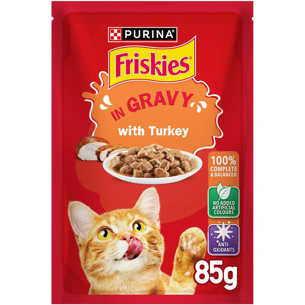 Purina Friskies Turkey in Gravy Adult Cat Wet Food 85g - Al Kabayel Discount CentrePurina Friskies Turkey in Gravy Adult Cat Wet Food 85gPet SuppliesPURINA FRISKIESAl Kabayel Discount Centre