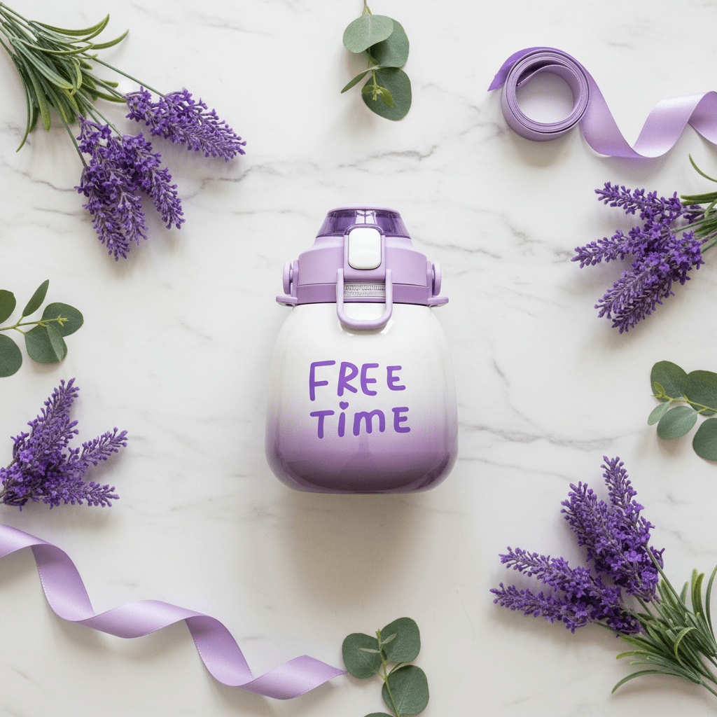 Purple & White Stainless Steel Vacuum Water Bottle with Blue Handle 1000ml - Al Kabayel Discount CentrePurple & White Stainless Steel Vacuum Water Bottle with Blue Handle 1000mlWater BottlesAKDCAl Kabayel Discount Centre