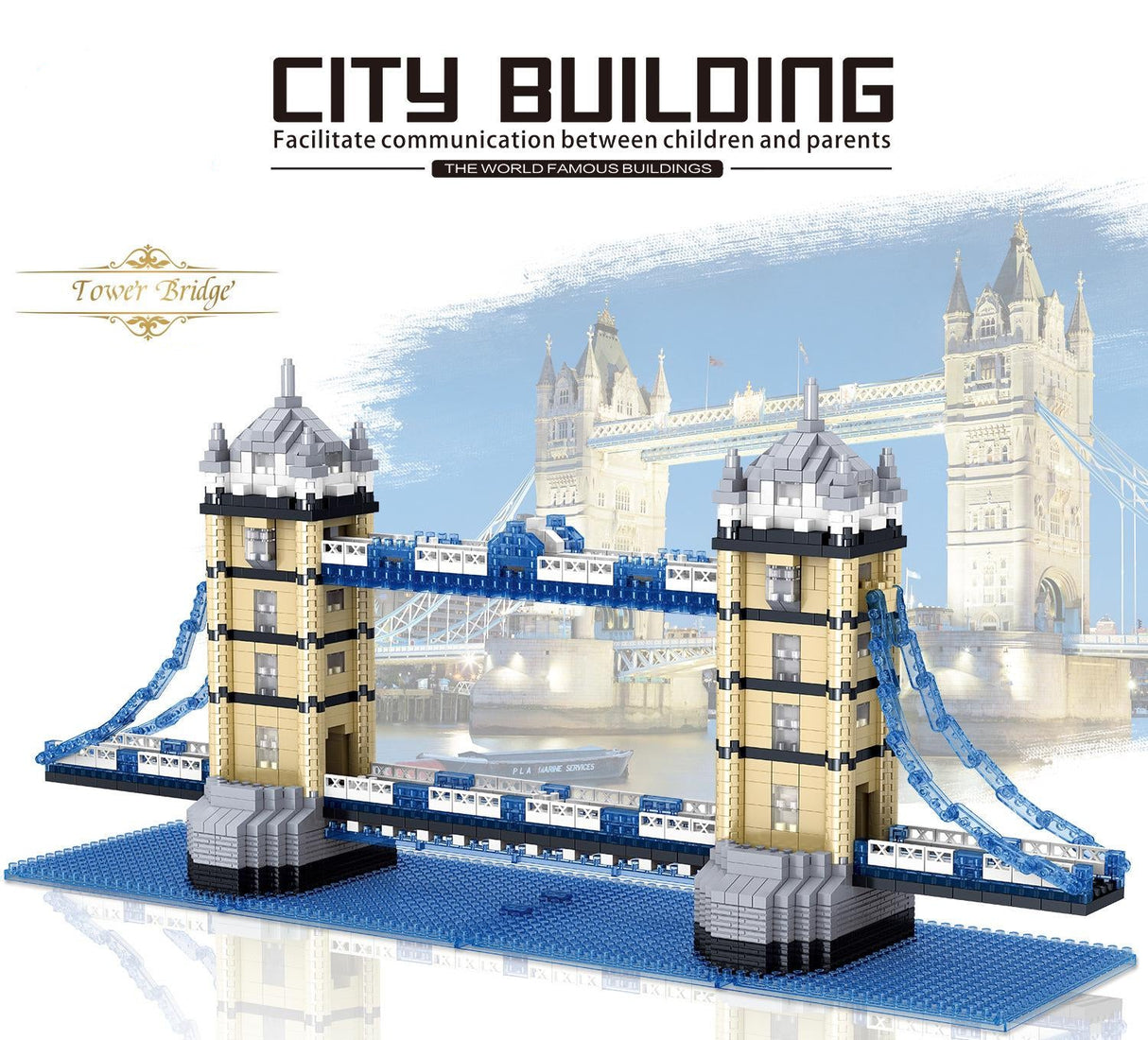 QS08 Buliding Blocks Playset, Tower Bridge Building Collection 2300+ pieces, 34cm*8cm*17.5cm - Al Kabayel Discount CentreQS08 Buliding Blocks Playset, Tower Bridge Building Collection 2300+ pieces, 34cm*8cm*17.5cmBuilding ToysQS08Al Kabayel Discount Centre