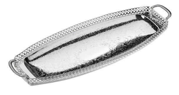 Queen Anne Gallery Sandwich Tray 5.7 X 15.24 X43.9cm English Silver Plate - Al Kabayel Discount CentreQueen Anne Gallery Sandwich Tray 5.7 X 15.24 X43.9cm English Silver PlateStylish ServewareQUEEN ANNEAl Kabayel Discount Centre